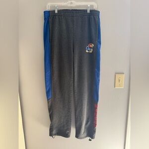 Colosseum Kansas Jayhawks Sweatpants Men’s SZ M Heathered Grey Logo Pockets